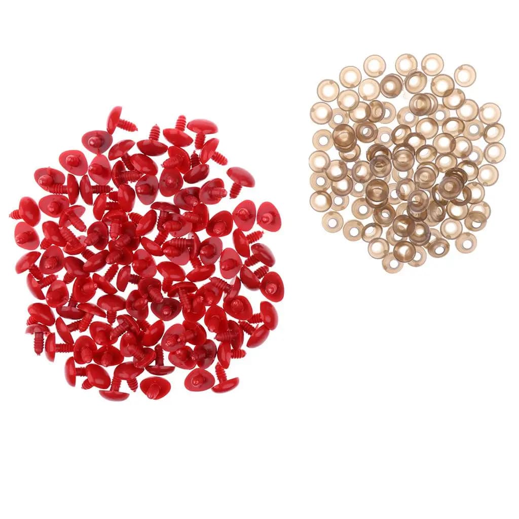 Kit di Accessori di Sicurezza per Naso Triangolare in Plastica per Bambole, Fai-da-Te, per Creare Orsetti, Forniture per Cucito di Bambole da 10 cm