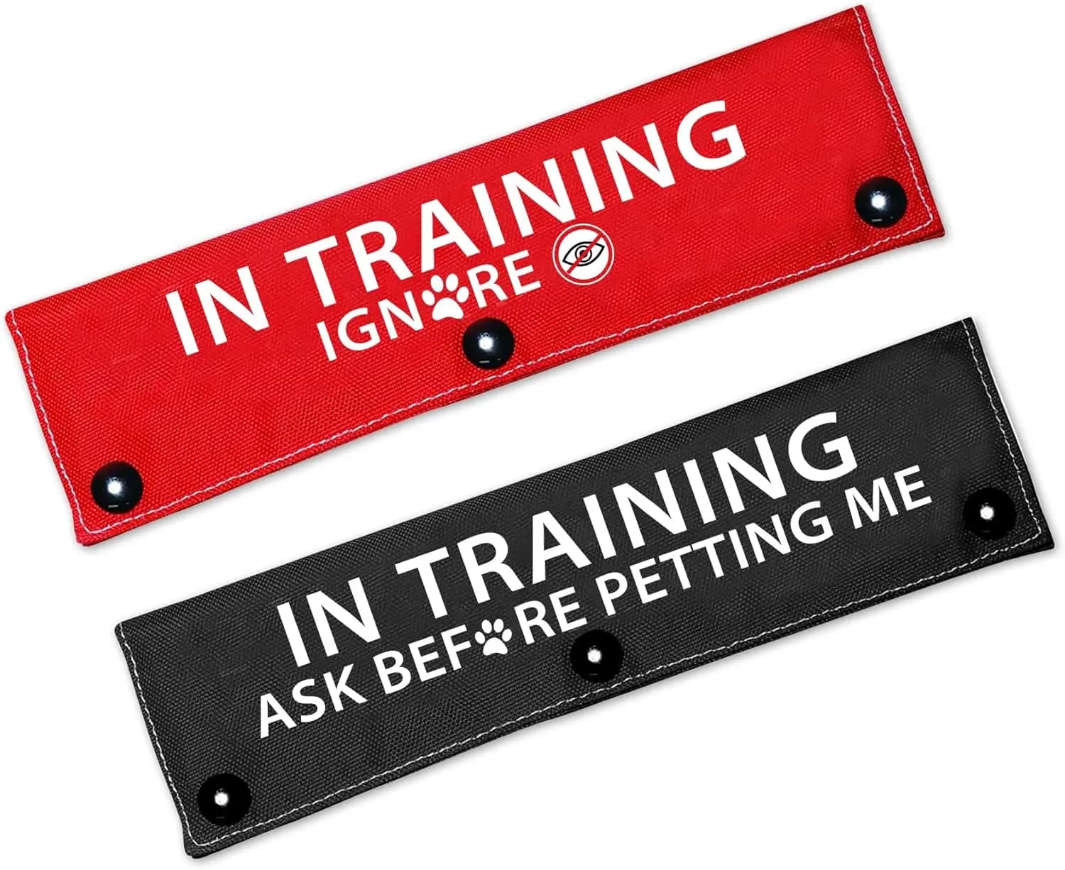 Divertente custodia per guinzaglio per cani da addestramento - Design di avvertimento con maniche rosse e nere, regalo perfetto per il compleanno del tuo animale domestico