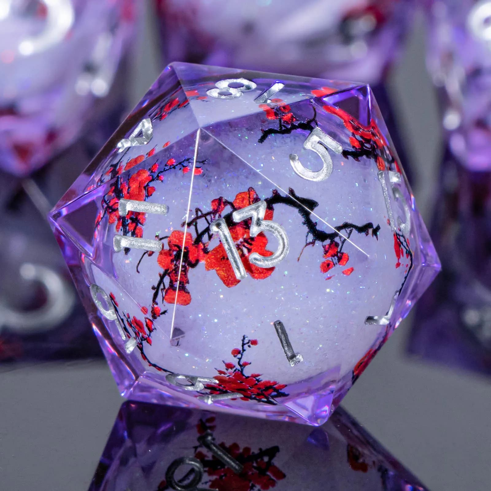 Set di dadi DND Liquid Core D&D, set di dadi Dungeon e Dragon in resina con bordo affilato, dadi per giochi di ruolo D e D RPG D20 D12 D10 D8 D6 D4