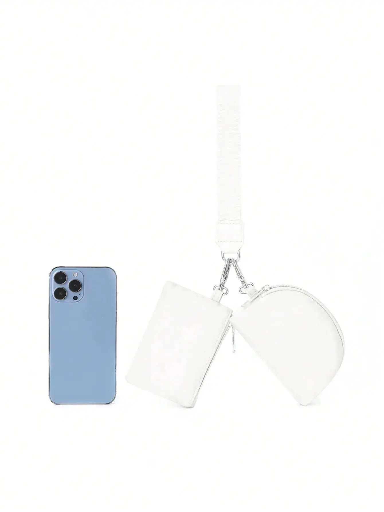 Portachiavi con doppia tasca con cerniera, mini portamonete, pochette per monete da donna