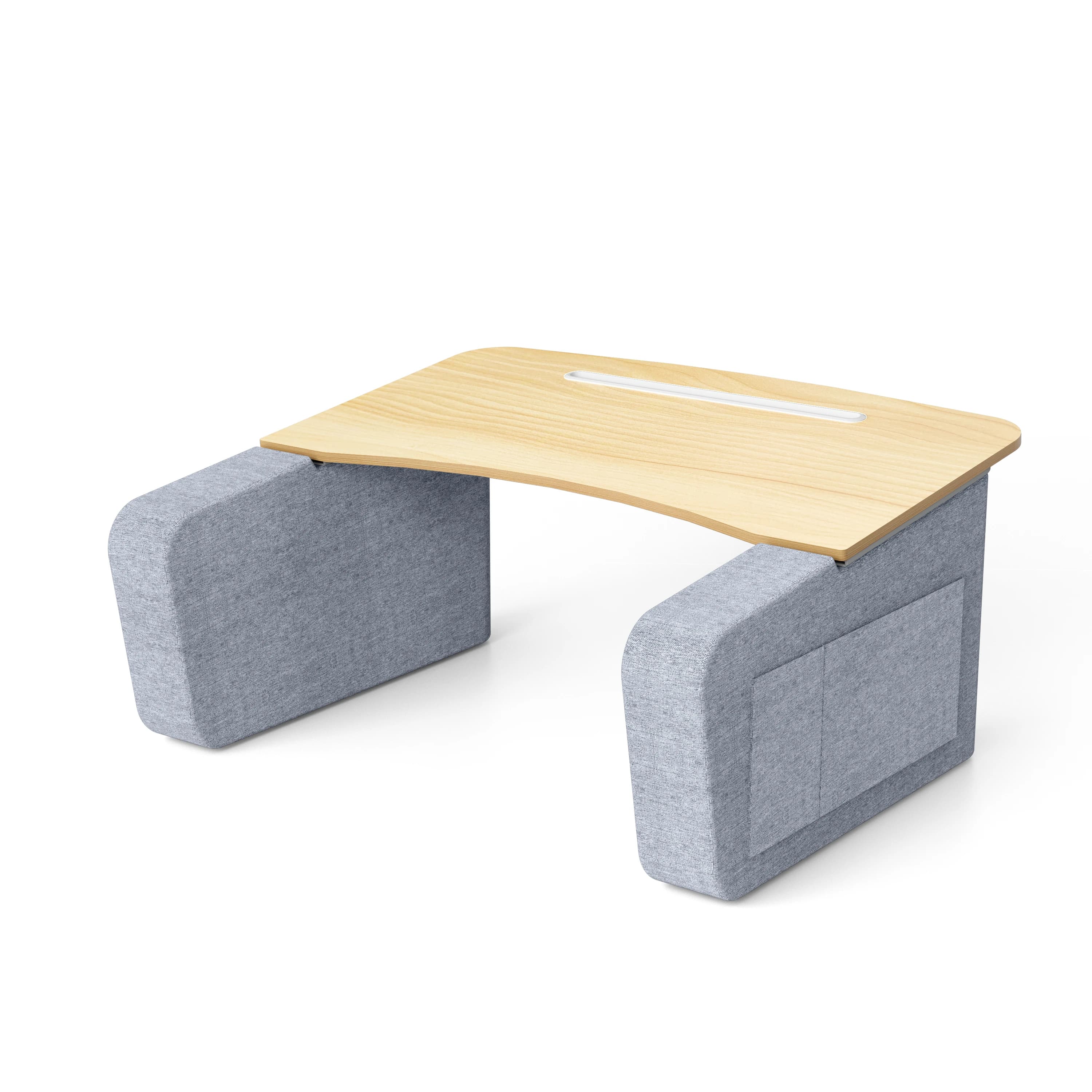 Scrivania da tavolo in legno ergonomica portatile ad altezza regolabile Tavolo da lettura multifunzionale Supporto per laptop con cuscino in morbida schiuma rimovibile