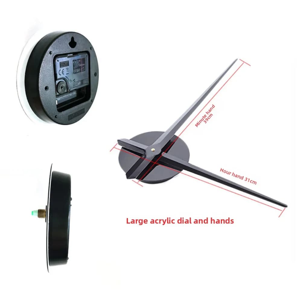 Kit fai da te per orologio da parete 3D con numeri a specchio in acrilico per soggiorno, camera da letto, ufficio, decorazione, movimento silenzioso da 70-120 cm