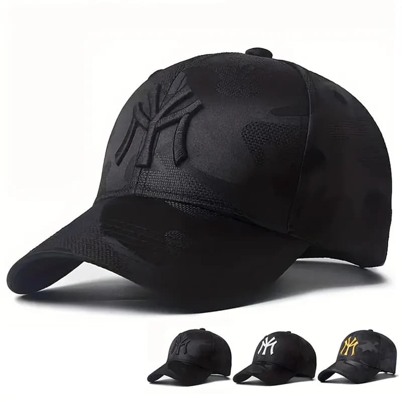 Mimetic baseball caps with fashion letter embroidery Adjustable casual hats for spring and autumn outdoors Sun protection hat