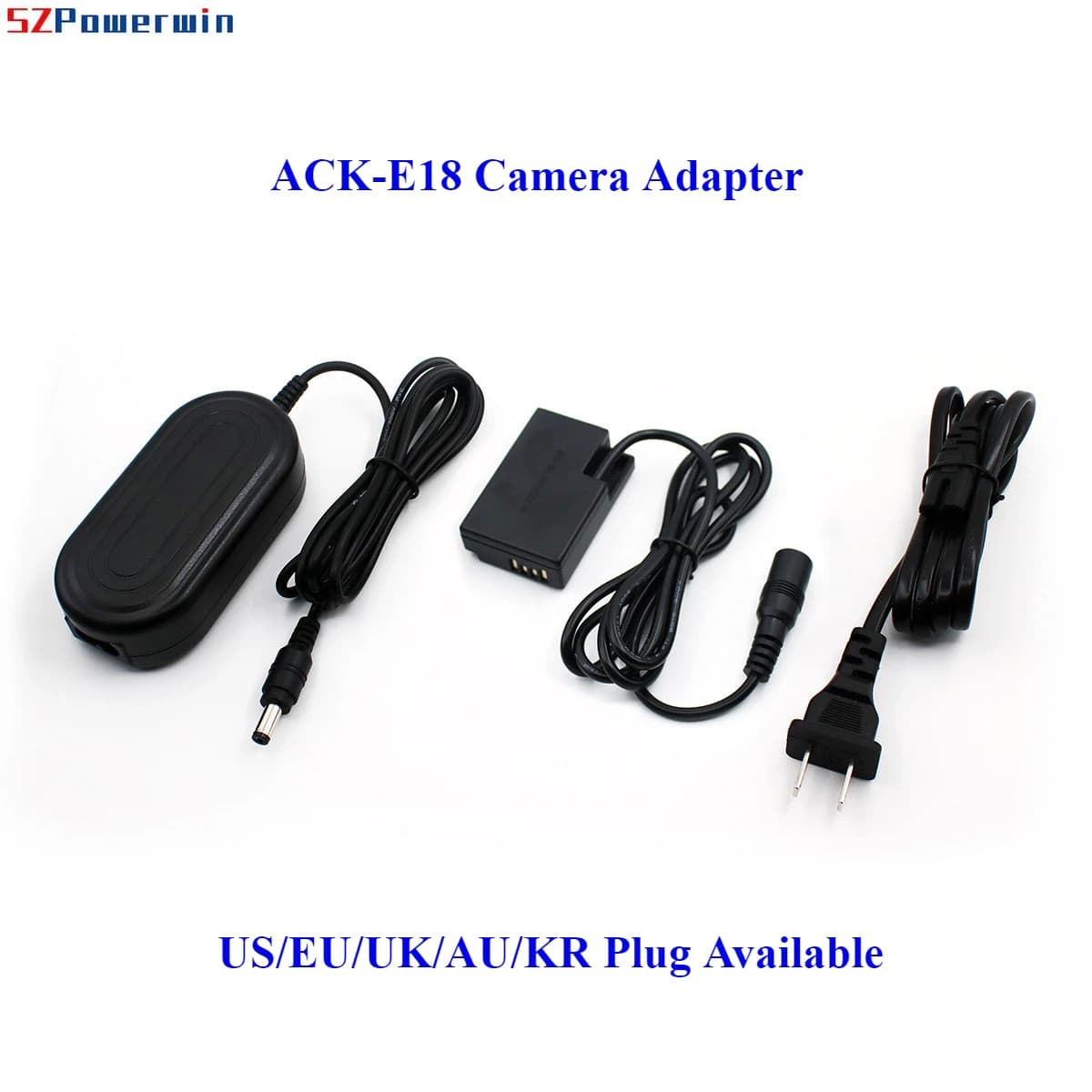 Powerwin ACK-E18 DR-E18 DC Coupler Camera Adapter LP-E17 Dummy Bettery for EL3 850D 800D 760D 750D 77D T6i T6S T7i SL3 SL2 X9i