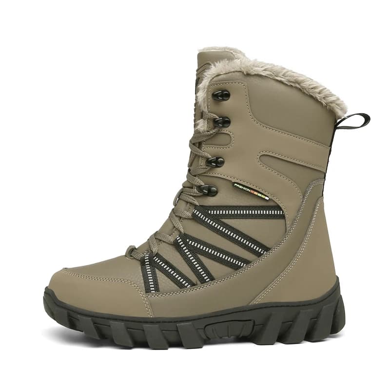 Winter Warm Trekking Boots Men Anti Slip Mountain Shoes Mens With Fur Hiking Shoes For Man Brand Designer Outdoor Mountain Boots