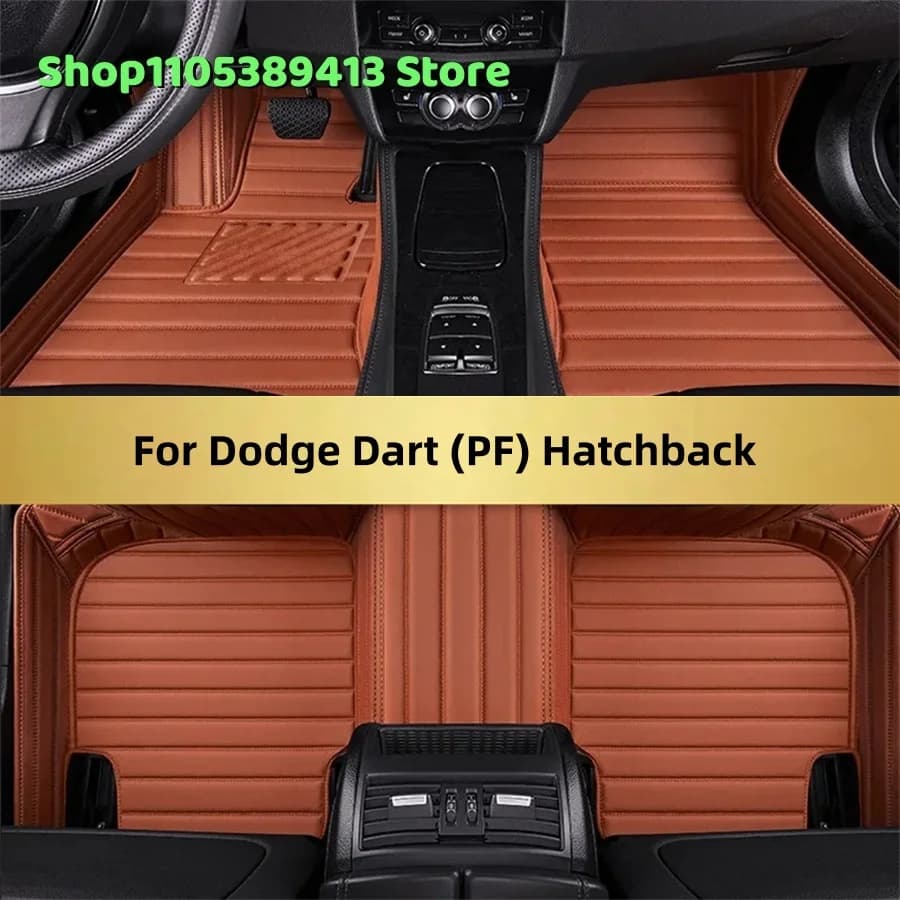 Tappetini per auto personalizzati in pelle artificiale per Dodge Dart (PF) Hatchback 2012 2013 2014 2015 Accessori per tappetini per auto Tappetini Auto