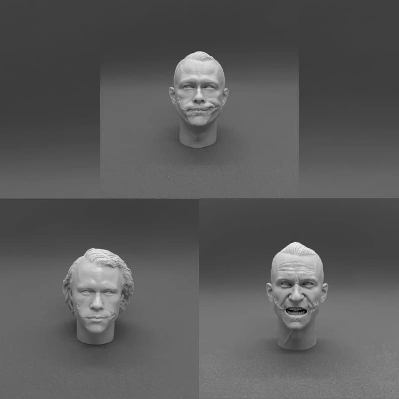 Modello di scultura in resina pressofusa in scala 1/6, testa dell'attore australiano Heath Joker, adatta per action figure da 12 pollici, non verniciata