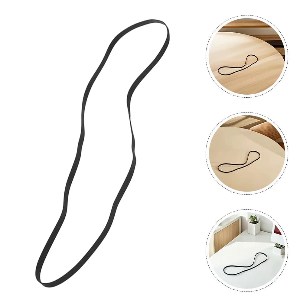 4Pcs Turntable Belt Set Compatible with Record Players Cassette Recorders Flat Rubber Drive Belt Easy Install Quiet Operation