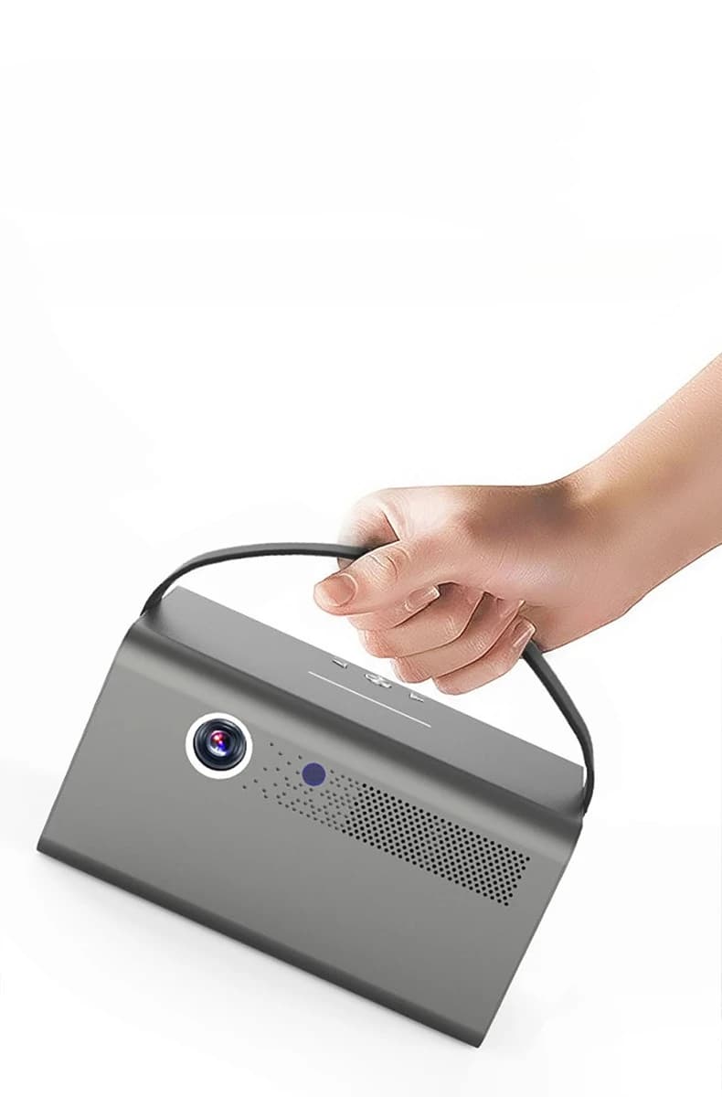 Proiettore esterno ad alta definizione portatile portatile evidenziato proiezione schermo wireless con batteria incorporata