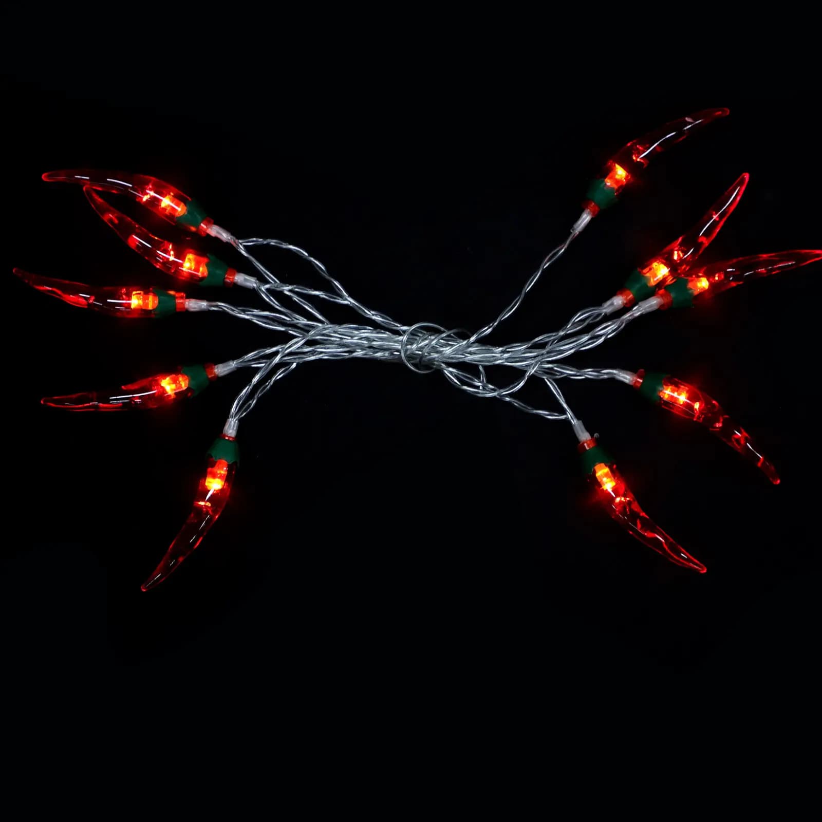 Luci LED a Forma di Peperoncino Rosso Portatili da 1,5 Metri per Esterni, Campeggio, Patio, Balcone, Veranda, Decorazione Festiva