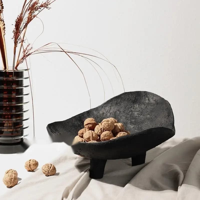 French Style Resin Tray Decor Dried Fruit Plate Creative Ornament for Coffee Table Dining Room Living Room Home Soft Decoration