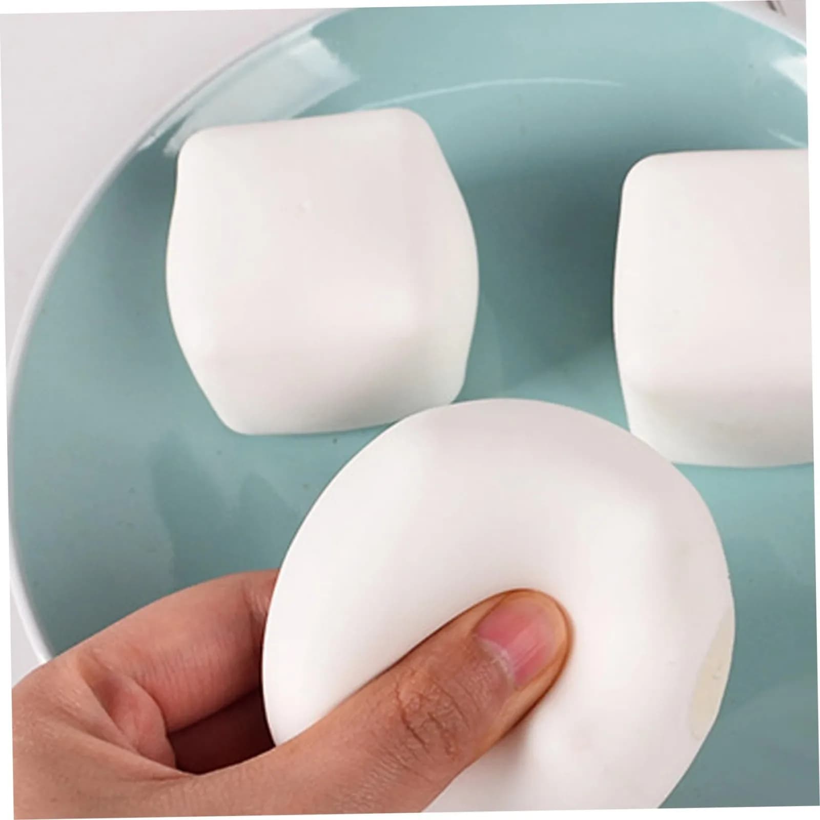 Giocattoli Antistress Sensoriali Quadrati Bianchi, Morbidi Giocattoli da Spremere a Forma di Tofu Bianco Latte, Palline di Pasta, Regali per Adulti, Miglior Regalo