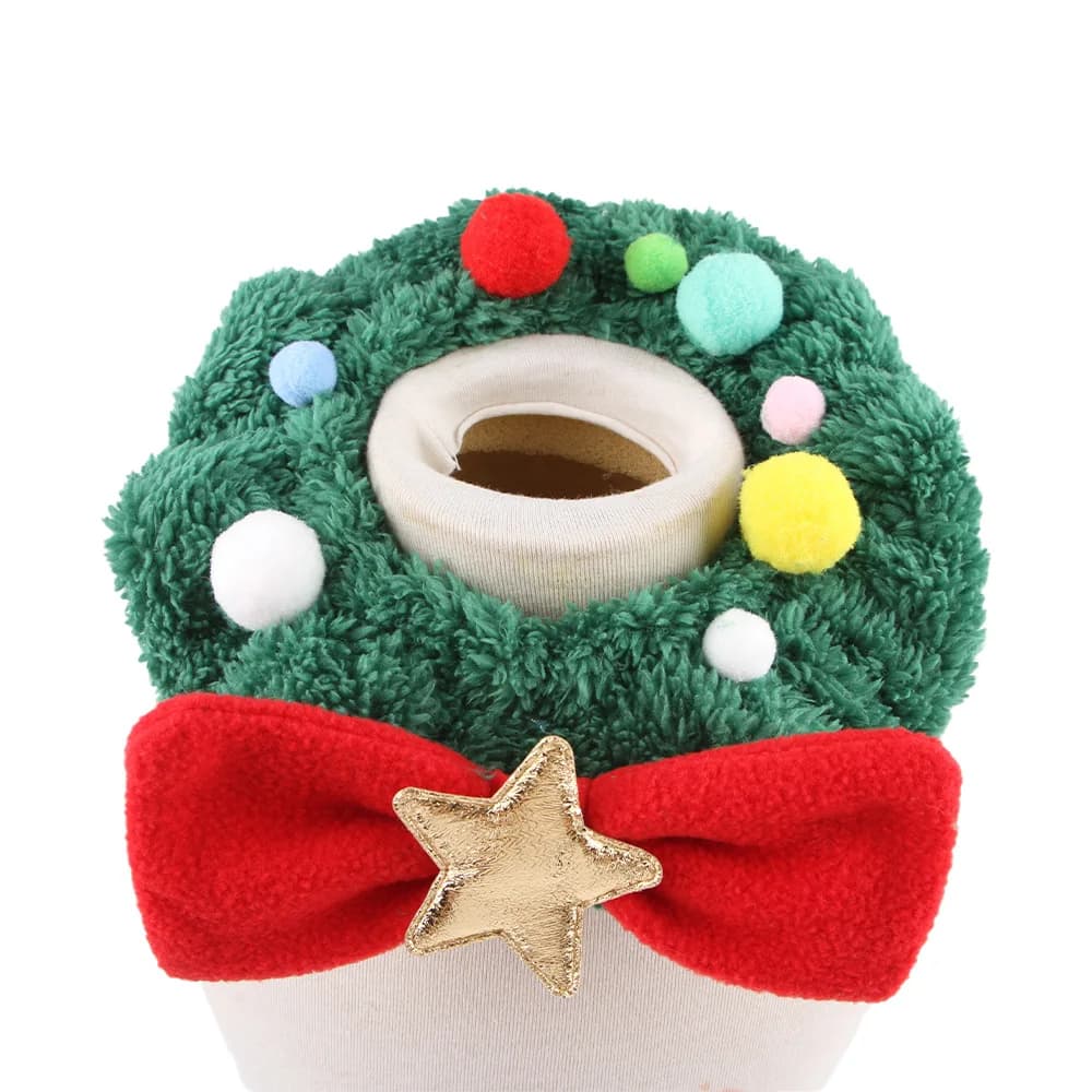 Collare con fiocco per animali domestici di Natale Sciarpa per cani e gatti Adorabili oggetti di scena per foto Teddy Bichons Pomeraniani Sciarpe Bavaglini per cani da compagnia Accessori per animali domestici