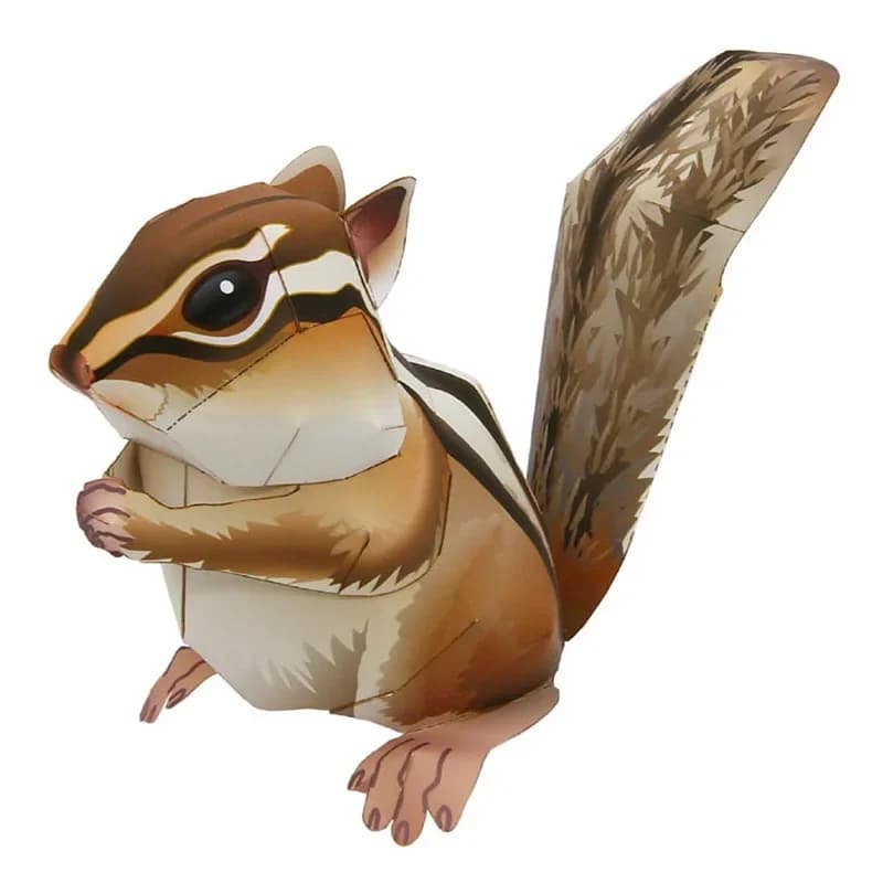 Chipmunk Squirrel Handmade Origami Art Folding Mini Cute 3D Paper Model Papercraft Animal DIY Kids Adult Craft Toys QD-016