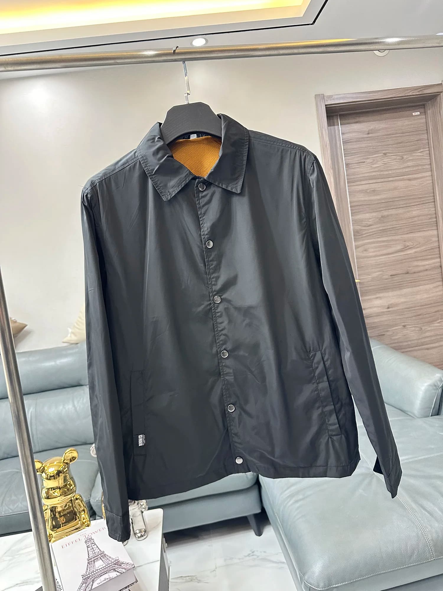 Lightweight Windproof Polyester Fabric Casual Collar Men's Jacket Spring 2026 Trendy Outerwear Comfortable Standard Fit