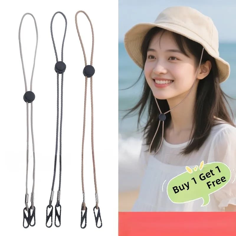 Corda Elastica Antivento Blu per Cappello, Cordino Antiscivolo per Cappello da Sole, Cinturino per Cappello da Pescatore, Corda di Fissaggio per Sport all'Aperto