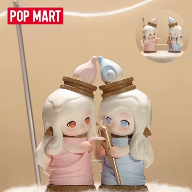 POP MART CHAKA Stitch By Stitch Series Blind Box Mystery Box Guess Bag Toys Doll Cute Anime Figure Desktop Ornaments Collection