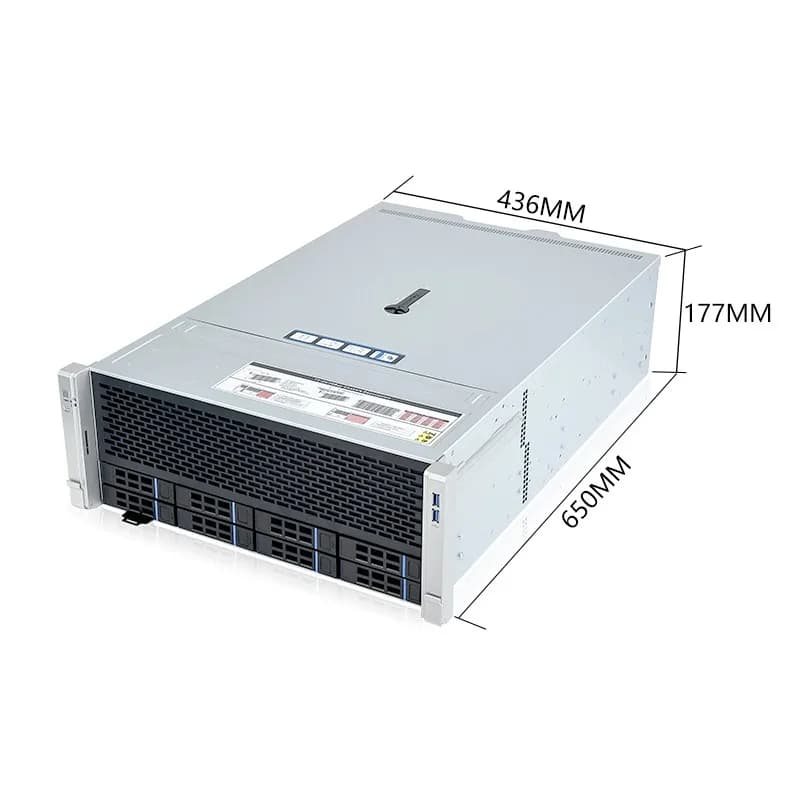 4U8 Posizione disco Computing AI Rendering dell'alimentazione Archiviazione Base dati Rete GPU Server NAS Chassis