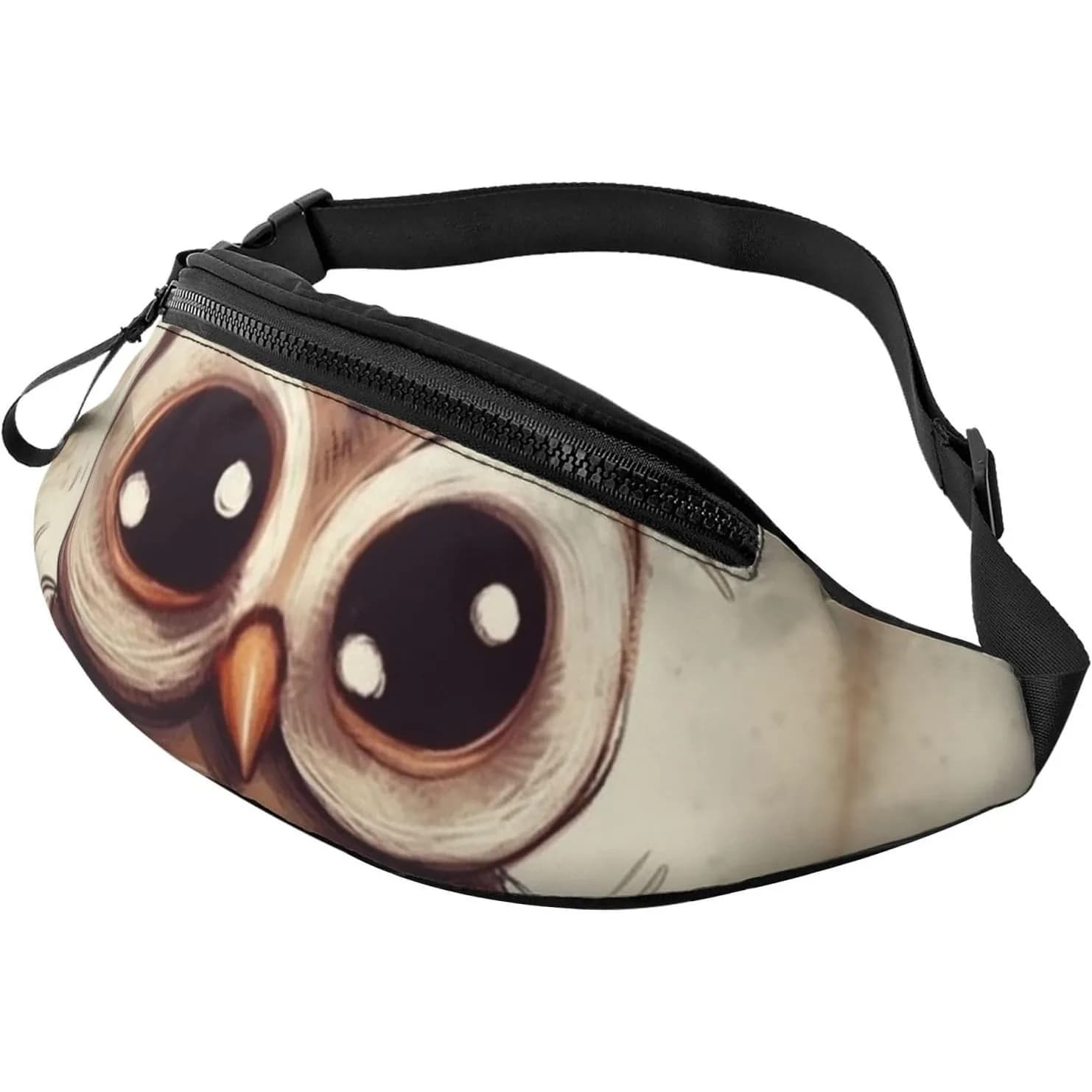 Cute Owl Shape Waist Bag for Men and Women, Waterproof Belt Bag, Large Running Shoulder Bag