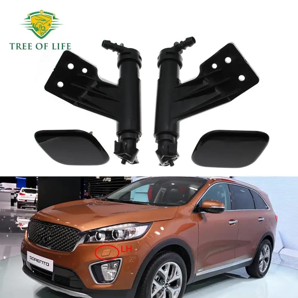 For KIA Sorento 2013 2014 Front Left Right Headlight Wahser Sparyer Nozzle Pump Cylinder Cap Cover 986712P500 986722P500