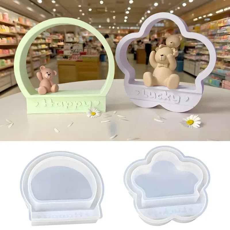 Stampo in Silicone per Espositore a Forma di Arco Floreale, Decorazione Fai-da-Te in Gesso per Casa, per Creazioni in Resina Epossidica