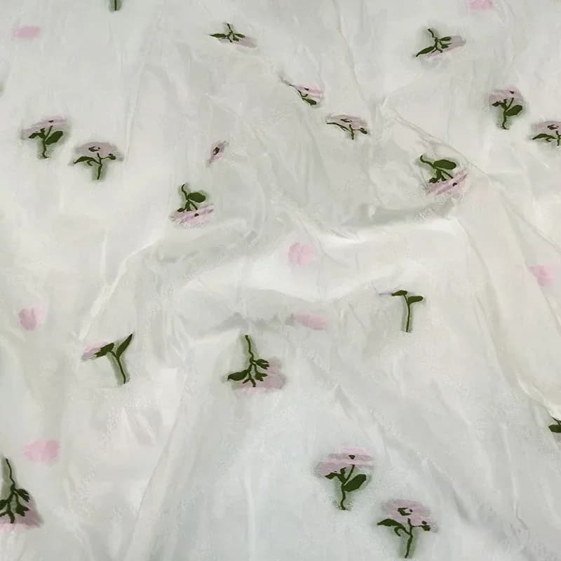 Organza Jacquard Fabric Brand Fashion Design Spring Summer Public Dress Clothing Cloth Wholesale for Diy Sewing By The Meter