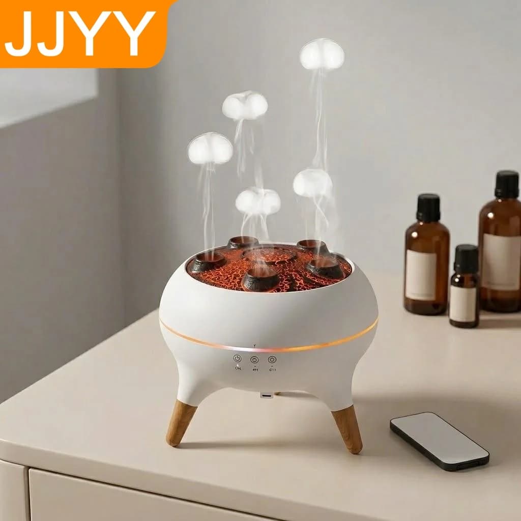 Diffusore di Aromi Silenzioso 28dB per Camera da Letto con 7 Luci LED Colorate, Spegnimento Automatico, Umidificatore a Nebbia Fredda, Diffusore di Oli Essenziali