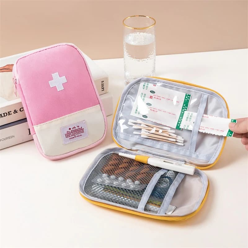 Nuova Mini Borsa Portatile per Medicinali, Kit di Pronto Soccorso da Viaggio, Borsa Porta Medicinali, Kit di Sopravvivenza, Scatola per Medicinali, Emergenza all'Aperto