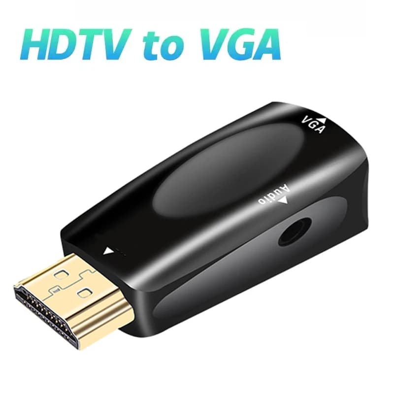Adattatore HDMI-compatibile con VGA Maschio a Famale HD 1080P Convertitore cavo audio per PC Laptop TV Box Display per computer Proiettore