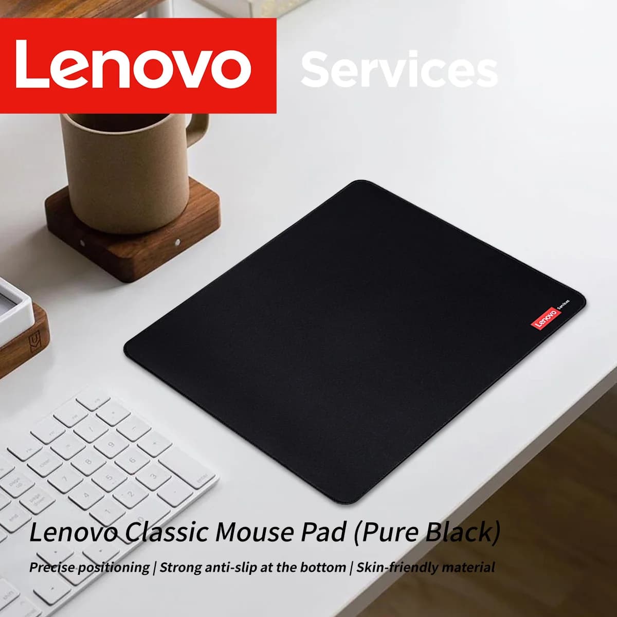 Tappetino per Mouse da Gaming Lenovo Extra Spesso per Ufficio e Casa, Protezione per Tastiera e Computer, Resistente alle Macchie, Portatile