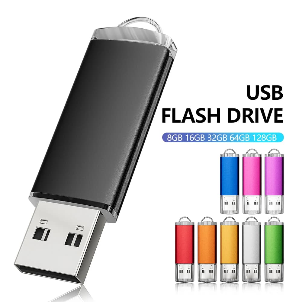 JASTER New Creative With USB 2.0 Flash Drive 128GB 64GB 16GB 8GB 4GB 128MB Pendrive Fashion 9 Color U Stick Gift