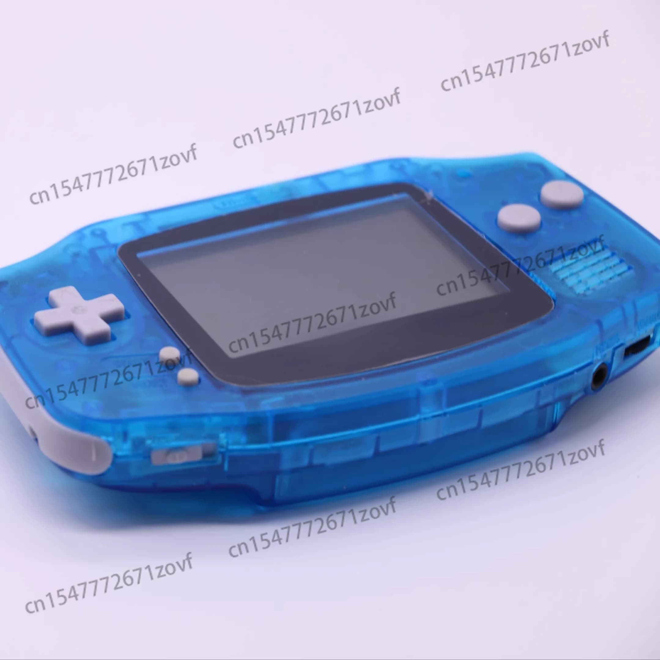 Console portatile Game Boy Advance GBA personalizzata blu trasparente con schermo LCD originale versione giapponese