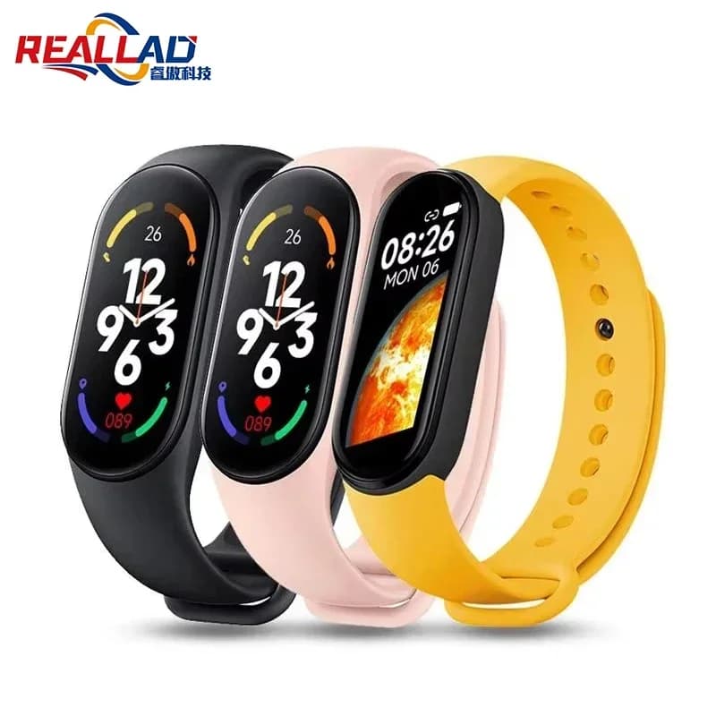 M7 Smart Watch Heart Rate Monitoring Arterial Pressure Screen AMOLED Smart Bracelet Fitness Tracker Women's Sports Bracelet For Men