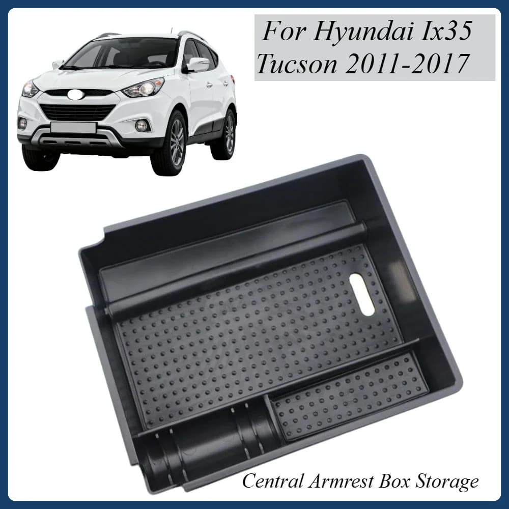 Organizer per Bracciolo Centrale in ABS per Hyundai Ix35 Tucson 2011-2017, Accessorio Interno per Auto