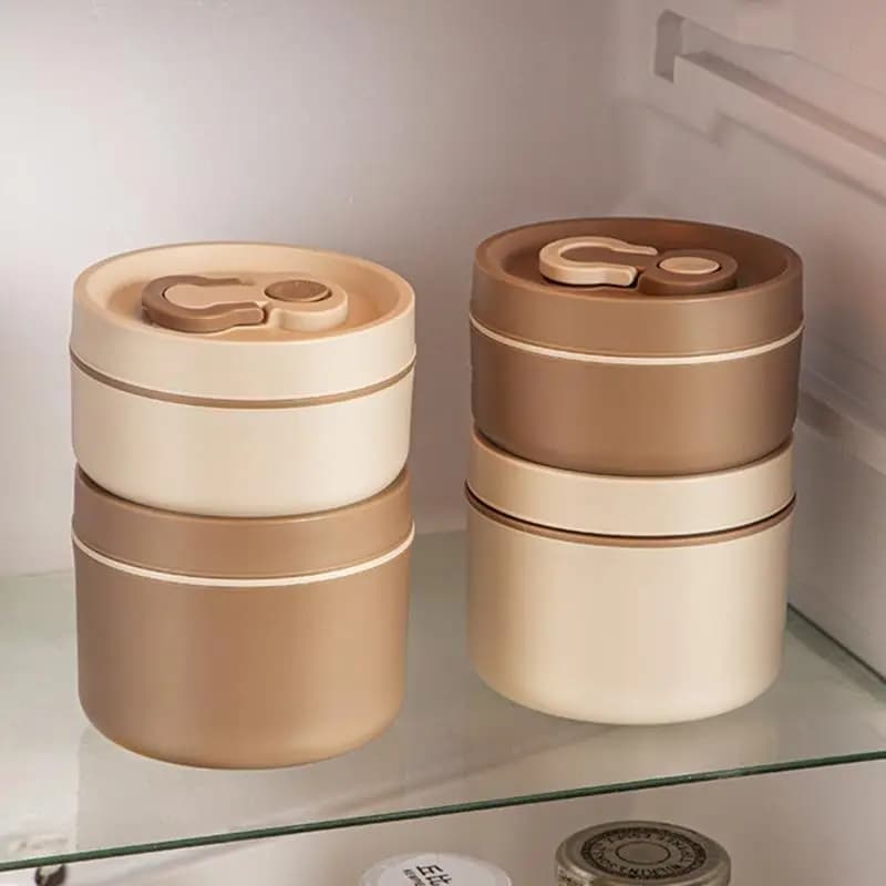 Contenitore Termico per Pranzo da 650ml in Acciaio Inox di Grado Alimentare, Bento Box Portatile per Lavoro, Borsa Termica per Pasti dall'Aspetto Elegante