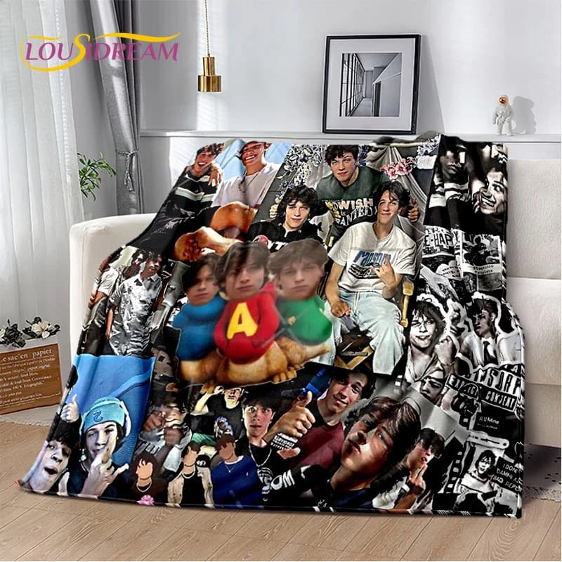 Divertenti triplette Sturniolo, Matt,Chris,Nick coperta, coperta morbida in flanella per la casa camera da letto divano Picnic ufficio per il tempo libero pisolino