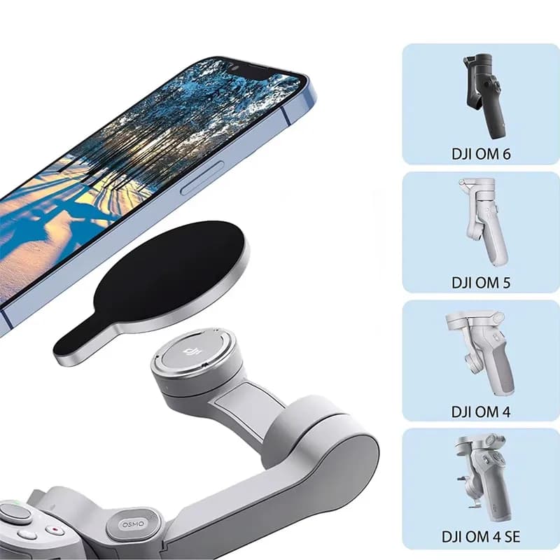 Per DJI Supporto per morsetto ad anello magnetico per qualsiasi telefono Per DJI Osmo Stabilizzatore cardanico Accessori per Magsafe DJI OM7/OM7P/OM6/5/4SE/4