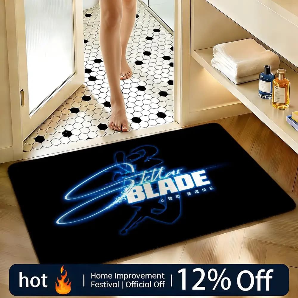 Tappeto morbido assorbente antiscivolo, tappetino da gioco Stellar Blade, tappetino per la casa, tappetino per la camera da letto, tappeto per la doccia