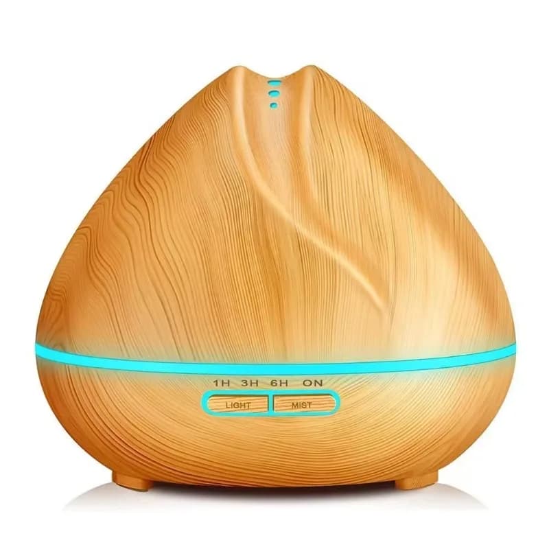 Wood Grain Aroma Diffuser with 7 Color Light Emitting Diode Night Light Electric Essential Oil Diffuser