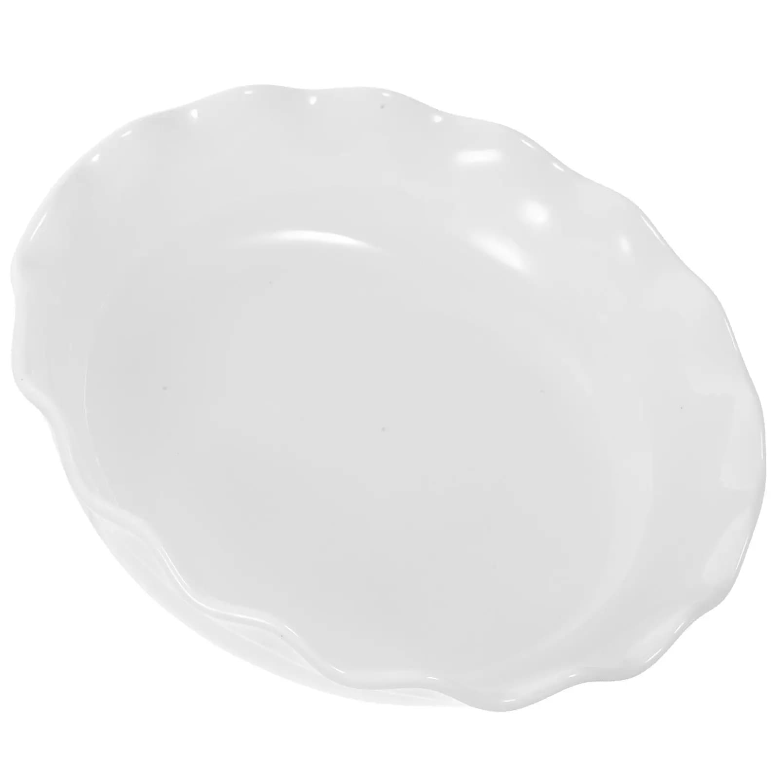 1 Pezzo Piatto per Pizza in Ceramica con Motivo a Pizzo, Porcellana Bianca Pura per Alimenti, Facile da Pulire, Resistente ai Graffi, per Cucina Domestica