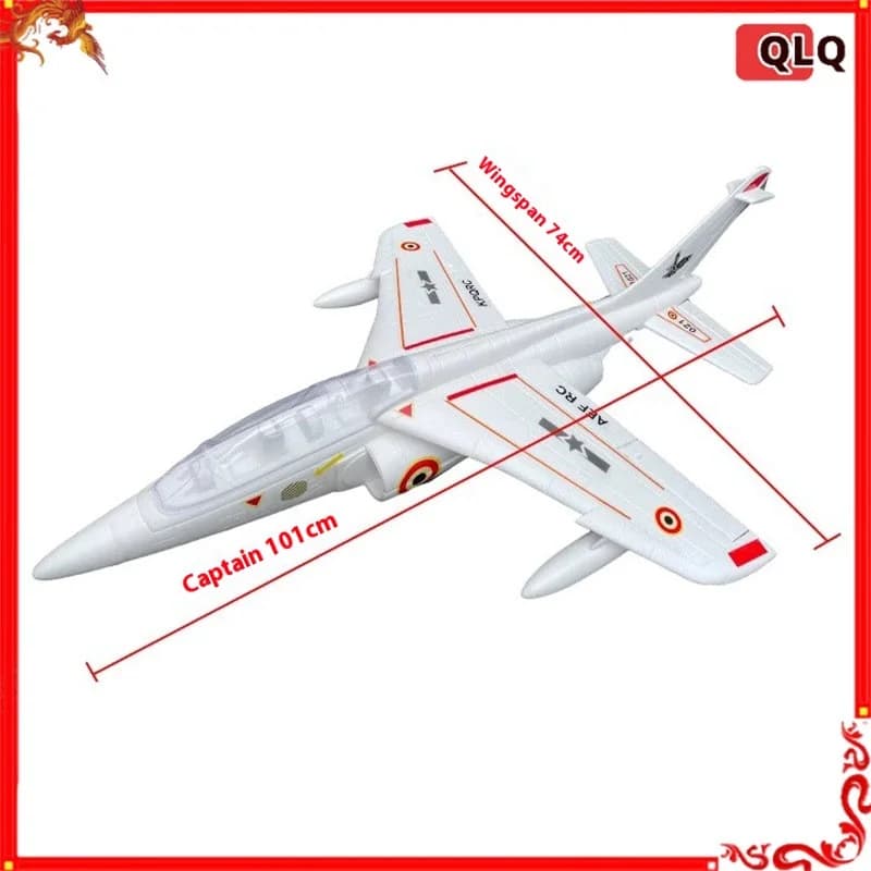 Alpha 64mm motore sotterraneo di grandi dimensioni 101 cm12 foglia Epo Jet modello ala fissa telecomando aereo da combattimento Mc6c Set regalo per bambini