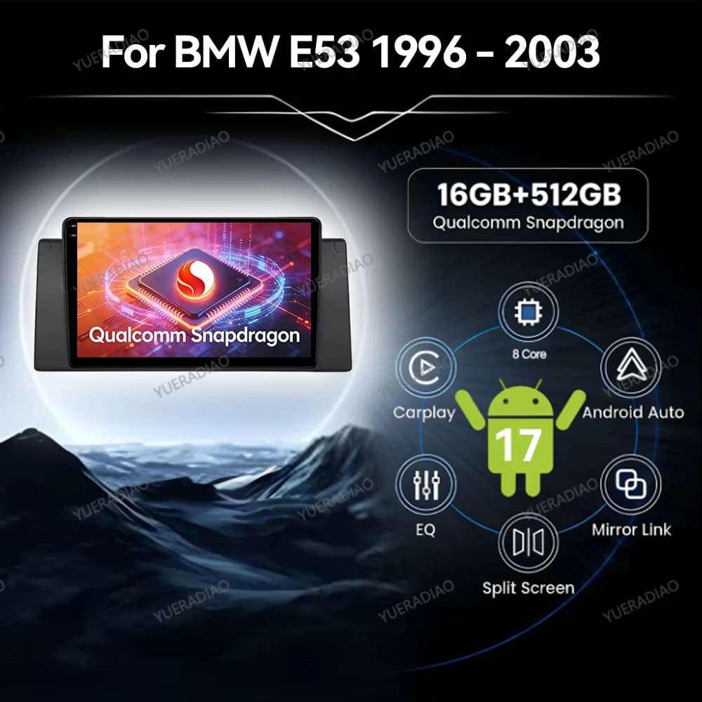 Android 17 Car Radio For BMW 5 E39 1996 - 2003 E53 X5 M5 BT Multimedia Stereo Video Player Mirror Link Bluetooth Car Radios SWC