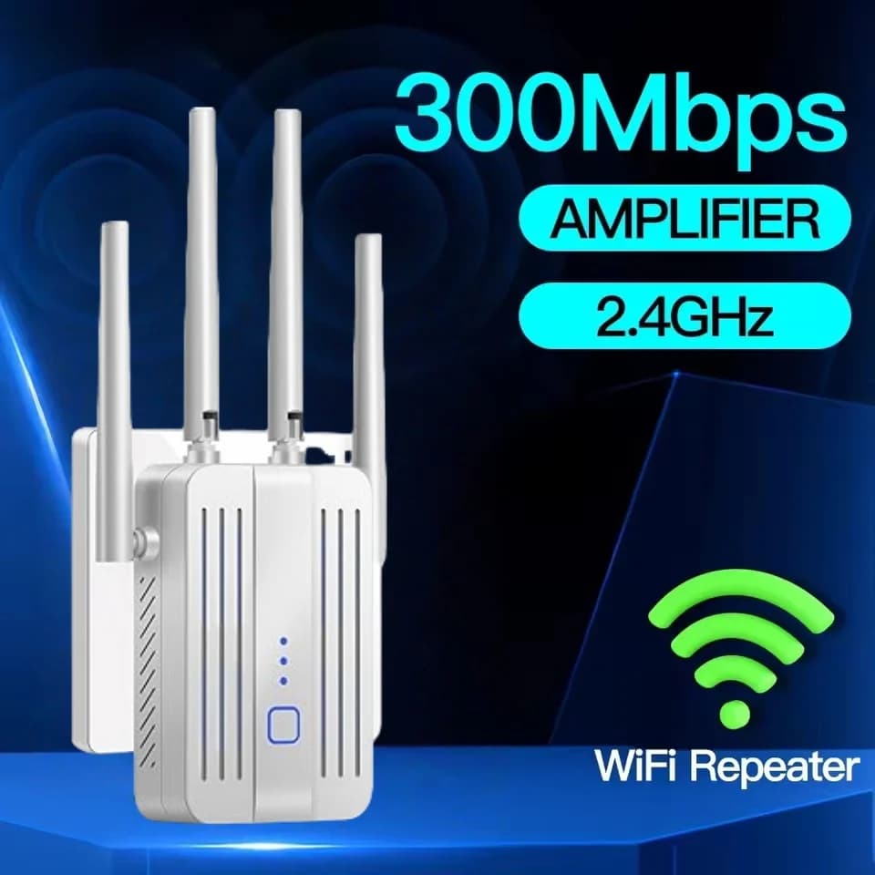 Ripetitore WiFi wireless 300Mbps 2.4G Router di segnale Internet Amplificatore di segnale extender a lungo raggio per la casa con modalità ripetitore