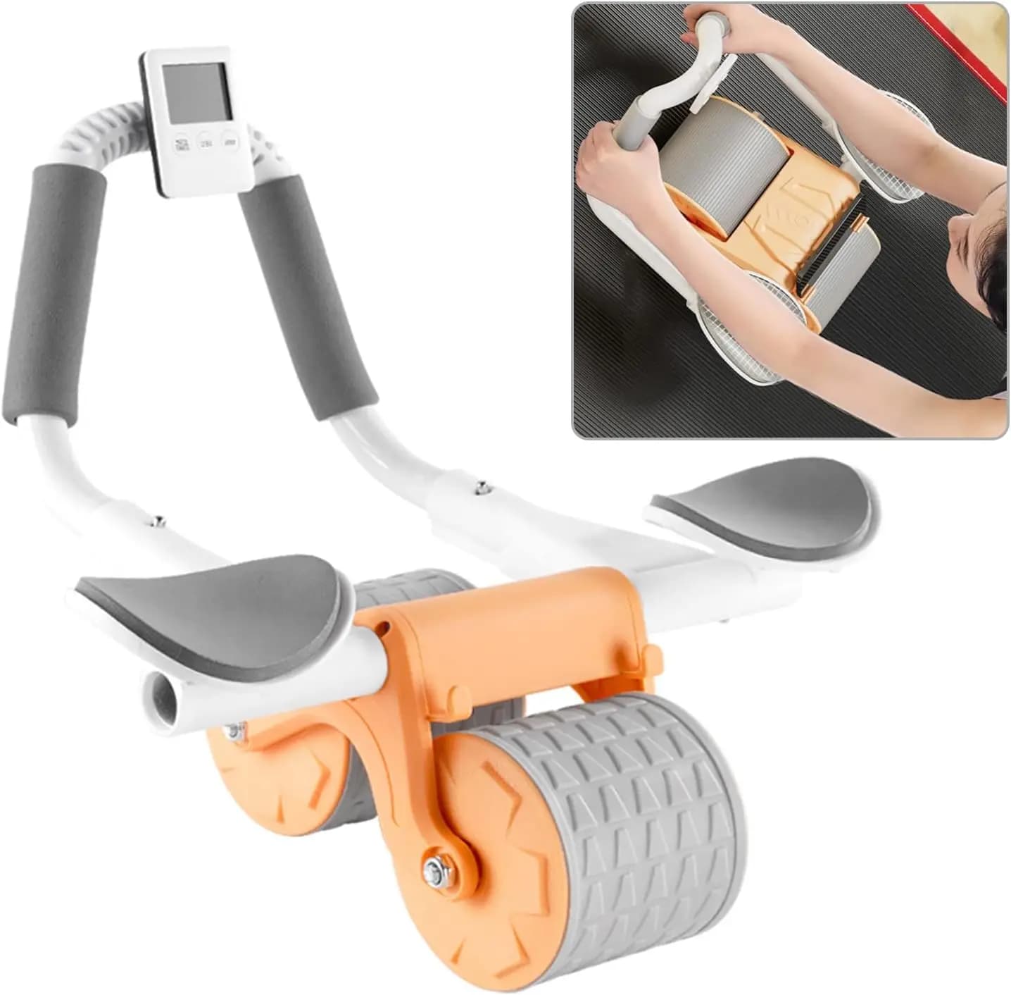 Uota Elbow Support Automatic Rebound Abdominal Wheel，Ab Roller for Abdominal Exercise Machine，Abs Workout Equipment，Dolly Core S