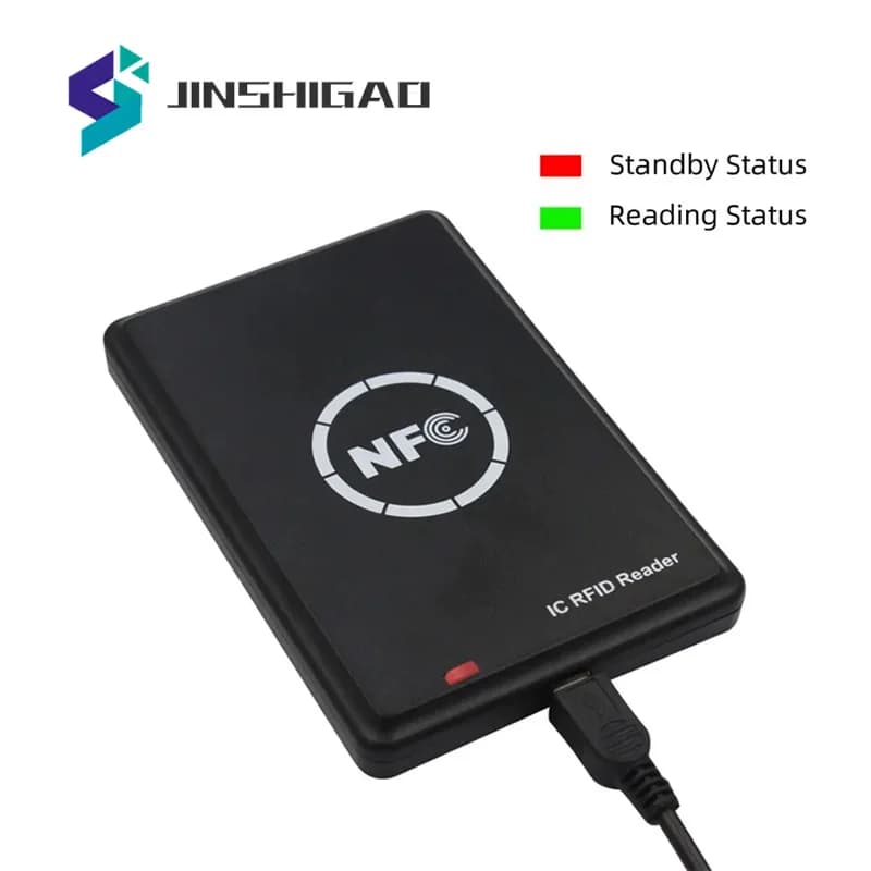NFC Smart Card Reader Writer RFID Copiatrice Duplicatore 13.56MHz Programmatore USB Portachiavi Carta IC UID S50 MF ISO14443A Tag