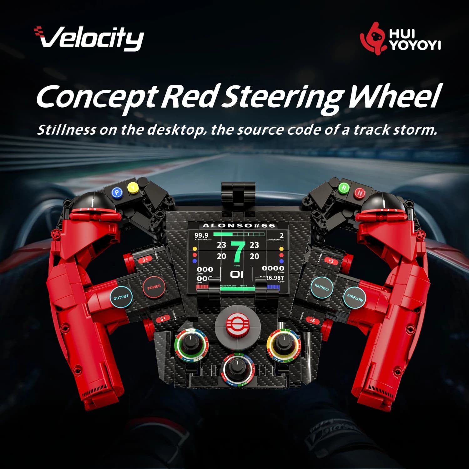 Blocchi di Costruzione Volante Auto da Corsa Formula, Tecnologia Meccanica MOC, Modello di Auto Sportiva, Supporto per Telefono, Regali Creativi