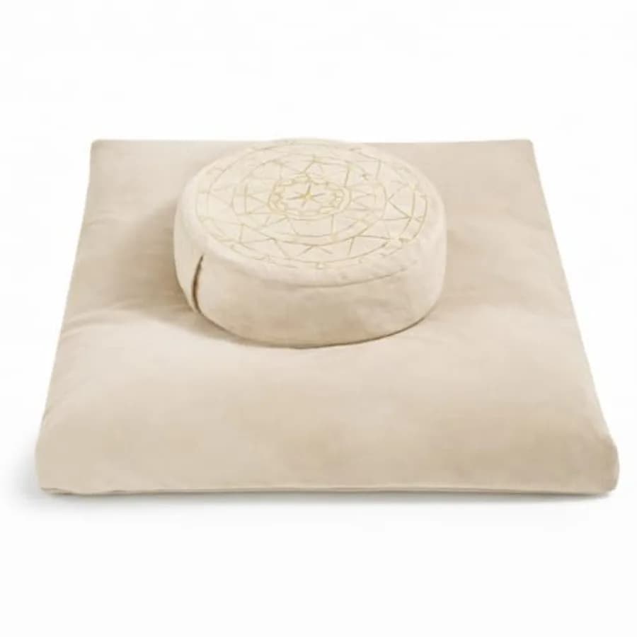 Set di cuscini da meditazione Zafu e Zabuton - Cuscini in lolla di grano saraceno e memory foam - Supporto ergonomico per yoga e mindfulness - Organ