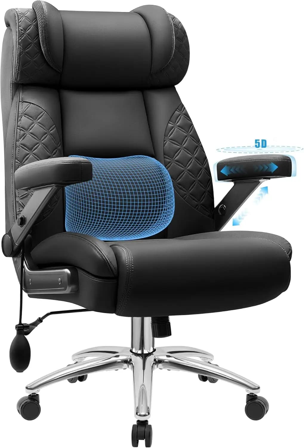 Sedia, Sedia da Ufficio per Persone Robuste, Sedia da Gaming Oversize, Sedia Ergonomica Extra Larga 500LBS