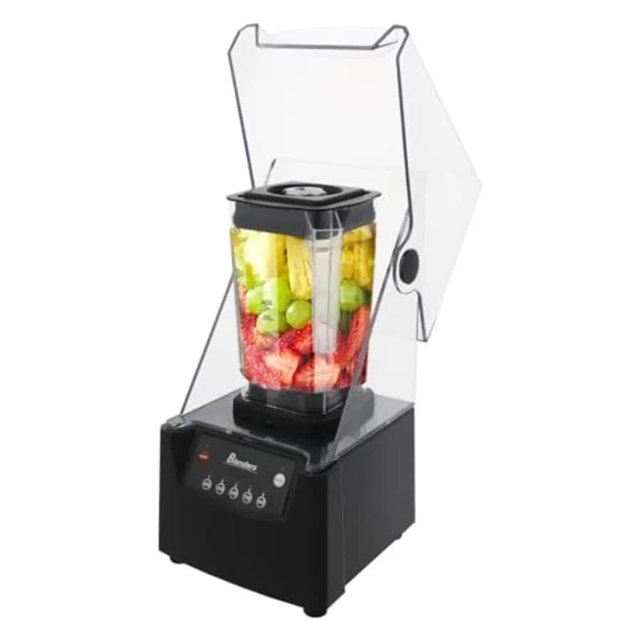 2600W Commercial Blender for Kitchen with 1.8 Liters Container, 5 Time Settings, 23000 Giri/min, Bench Blender for Succhi and Smoothie