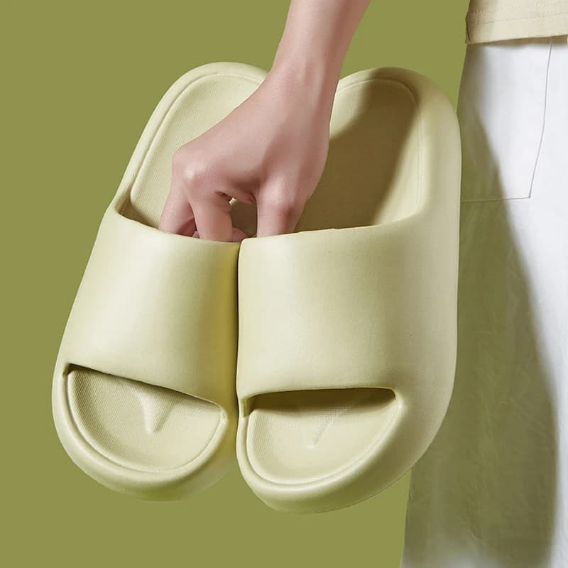 Ciabatte da casa da donna, sandali Cloud antiscivolo per bagno, ciabatte da spiaggia per esterni, infradito casual in gomma, ciabatte piatte da uomo per casa e estate